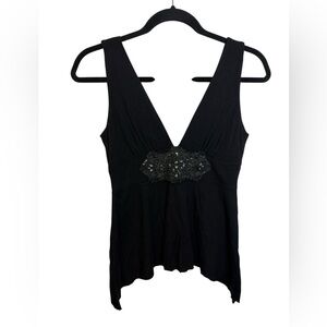 Bordeaux Vintage Y2K Fairycore Embellished Asymmetrical Top